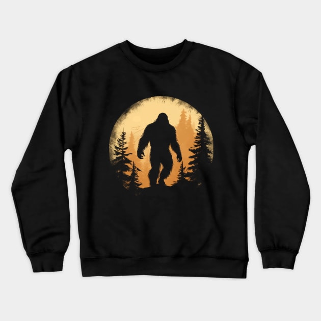 Vintage Bigfoot Design - Nostalgic Tribute to the Legendary Creature Crewneck Sweatshirt by SzlagRPG